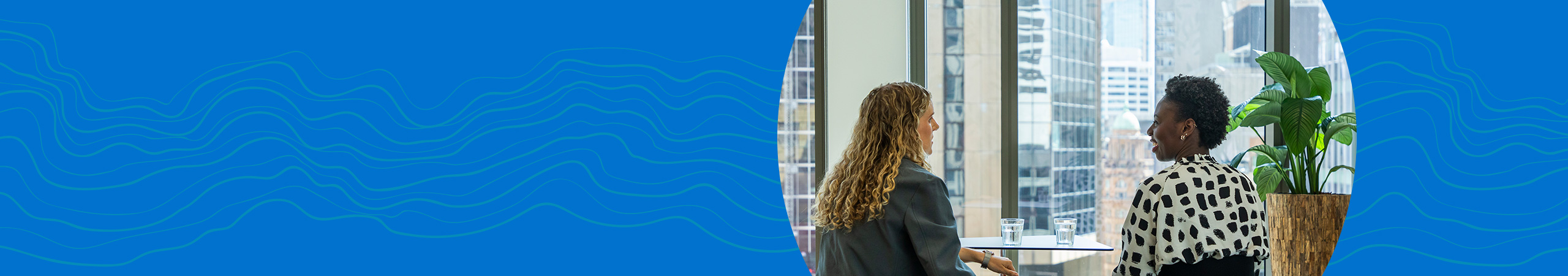 Section heading: 'Respect'. Includes a decorative image of two colleagues talking in the office