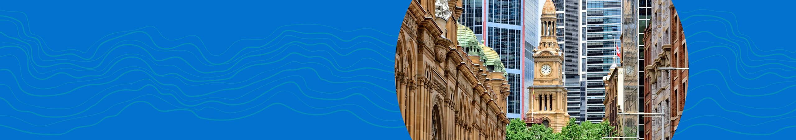Section heading "Governance". Features a decorative image of Sydney Town Hall clock