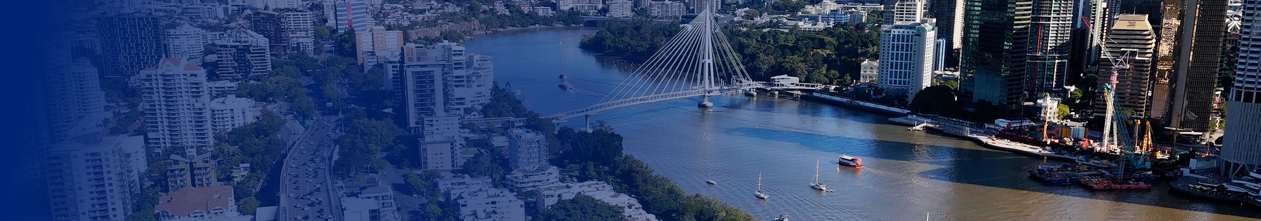 Corporate Plan hero banner depicts Kangaroo Point Bridge on Brisbane River
