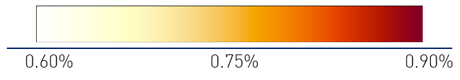 Example of colour scale for related metric