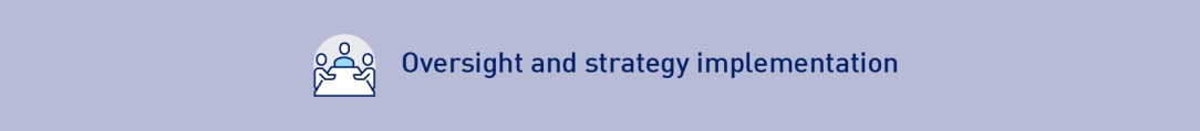 Oversight and strategy implementation