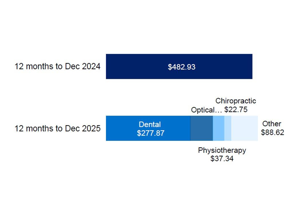 General treatment benefits per person (ancillary)