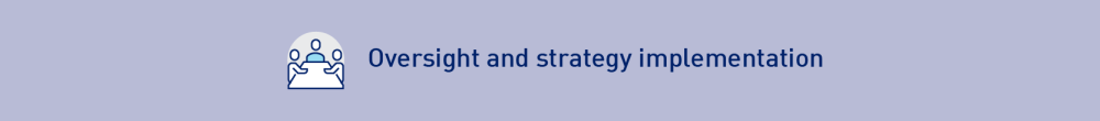 Oversight and strategy implementation